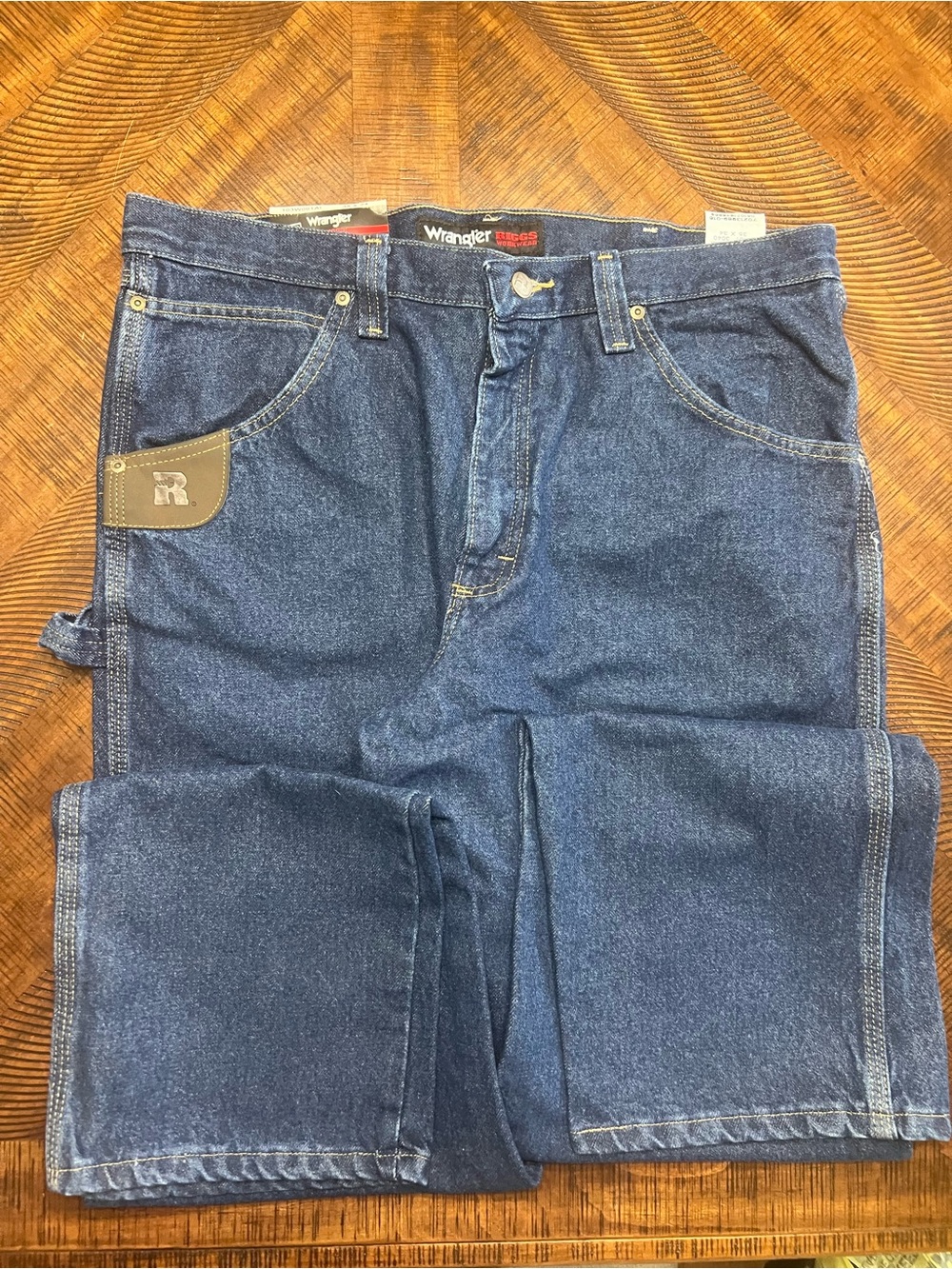 Wrangler Relaxed Fit Dark Blue Denim Jeans